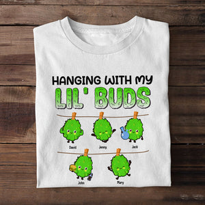 Hanging With My Lil' Buds, Personalized Shirt, Gift For Dad, Father's Day Gift, Dad's Little Buds - Shirts - GoDuckee