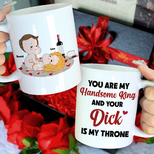 You Are My Handsome King Personalized Mug, Couple Gift - Coffee Mug - GoDuckee