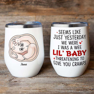 I Was Wee Lil' Baby, Baby Mom Personalized Coffee Mug Accent Mug Wine Tumbler, Gift For Mom - Coffee Mug - GoDuckee