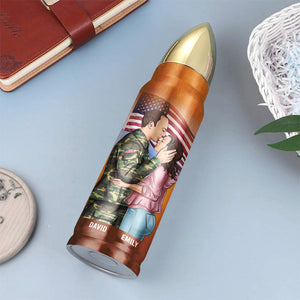 Couple True Love Can Conquer Anything, Personalized Bullet Tumbler - Water Bottles - GoDuckee