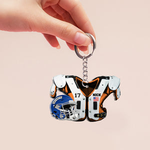 American Football Keychain, Personalized Keychain, Gift For Football Fans - Keychains - GoDuckee