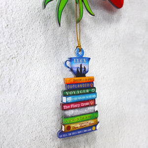 Outlander Bookstack, Special Hand Holding Ornament, Christmas Gift For Book Lover - Ornament - GoDuckee