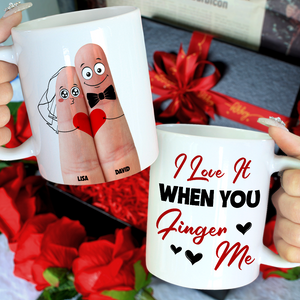 I Promise To Always Finger You Personalized Mug, Couple Gift - Coffee Mug - GoDuckee