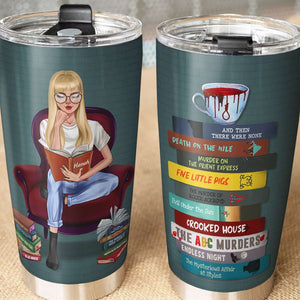 Agatha Christie And Then There Were None - Personalized Reading Girl Tumbler - Tumbler Cup - GoDuckee