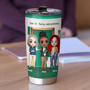 We Work Together We Are Team, Personalized Teacher Tumbler, Gift For Teacher - Tumbler Cup - GoDuckee