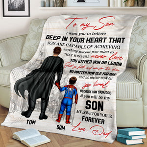 My Love For You Is Forever Personalized Blanker, Gift for Son and Daughter - Blanket - GoDuckee