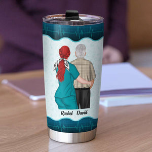 The Best Dads Have Daughters Who Are Nurses - Personalized Tumbler Cup - Tumbler Cup - GoDuckee