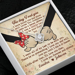 Couple I Love You Forever - Personalized Love Knot Necklace - Jewelry - GoDuckee