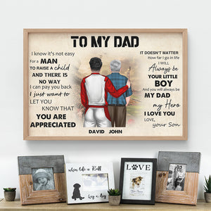 Racing To My Dad - Personalized Canvas Print - Gift For Dad - Poster & Canvas - GoDuckee