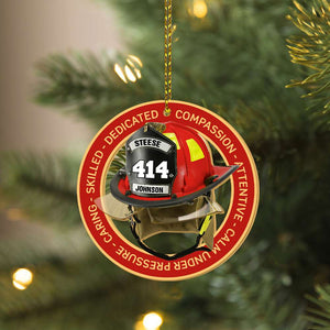 Firefighter Acrylic Shape Ornament, Christmas Tree Decor - Ornament - GoDuckee