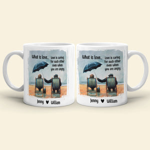 Love Is Caring For Each Other Even When You Are Angry Personalized Mug, Couple Gift - Coffee Mug - GoDuckee
