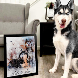 Watercolor Art - Custom Pet Photo Poster - Poster & Canvas - GoDuckee