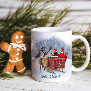 Our First Sleigh Ride Together As, Christmas White Mug Gift For Newly Married Couple - Coffee Mug - GoDuckee