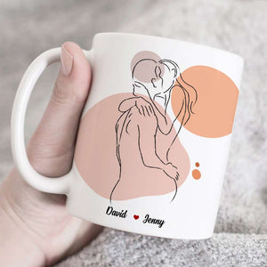 I Think Of You Even When I'm Not Horny, Make Love Couple White Mug - Coffee Mug - GoDuckee