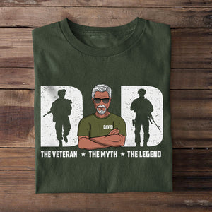 Dad The Veteran The Myth The Legend Personalized Shirts - Shirts - GoDuckee