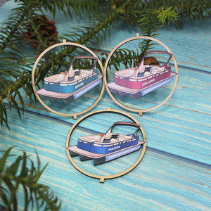 Personalized Pontoon 3D Dual Spiral Ornament, Christmas Gift For Pontoon Lovers - Ornament - GoDuckee