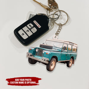 Custom Land Rover Photo - Personalized Car Ornament and Keychain - Gift For Land Rover Lover - Ornament - GoDuckee