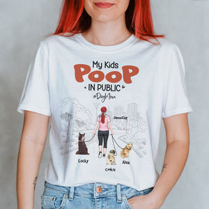 My Kids Poop In Public, Gift For Dog Lover, Personalized Shirt, Dog Mom Shirt, Mother's Day Gift - Shirts - GoDuckee