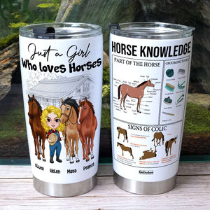 Just A Girl Who Loves Horses - Personalized Tumbler Cup - Tumbler Cup - GoDuckee