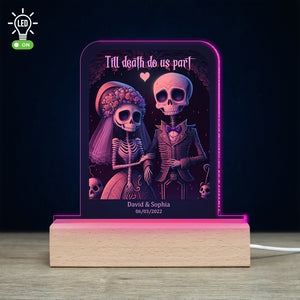 Couple 07nthn080323 Personalized 3D Led Light Wooden Base - Led Night Light - GoDuckee