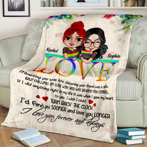 Love I Love You Forever And Always - Personalized Blanket - Blanket - GoDuckee