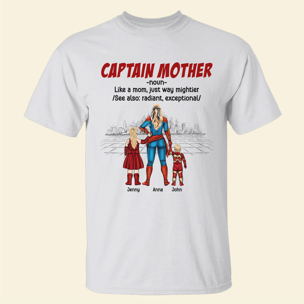 Super Mom, Just Way Mightier - Personalized Shirt - Gifr For Mom - Shirts - GoDuckee