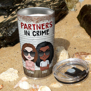 Partners In Crime, Besties Personalized Tumbler - Tumbler Cup - GoDuckee