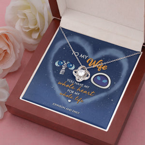 Couple You Have My Whole Heart - Personalized Love Knot Necklace - Jewelry - GoDuckee