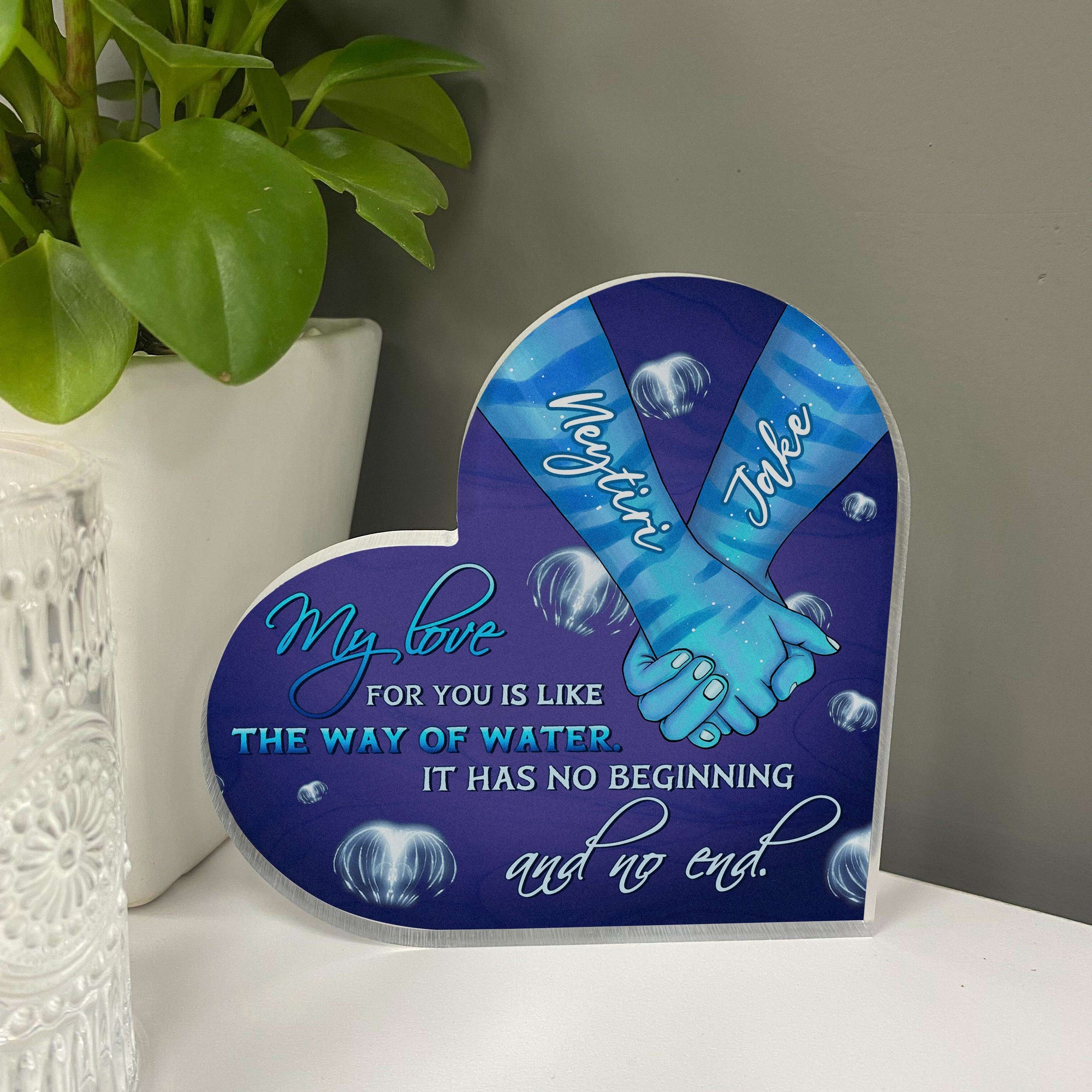 Hand In Hand 06NTHN231222 Heart Shaped Acrylic - Decorative Plaques - GoDuckee