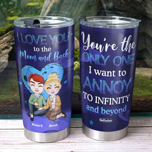 I Love You To The Moon And Back, Personalized Tumbler, Gift For Couples - Tumbler Cup - GoDuckee