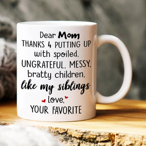Thanks Mom, Gift For Mommy White Mug - Coffee Mug - GoDuckee