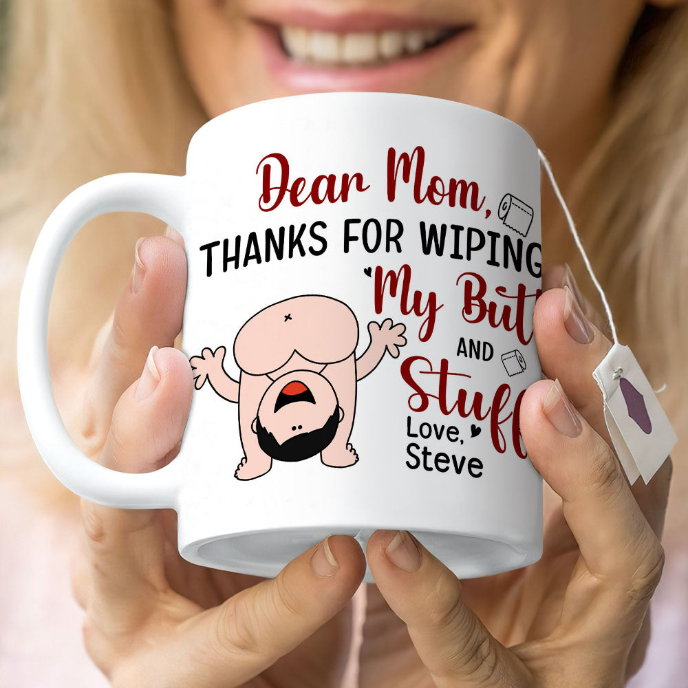 Mom Thanks For Wiping My Butt Engraved Tumblers - LemonsAreBlue