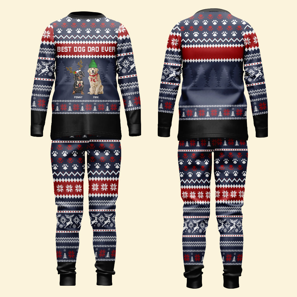 Best Dog Dad Ever,Personalized Dog Pajamas, Gift For Dog Lovers - AOP Products - GoDuckee