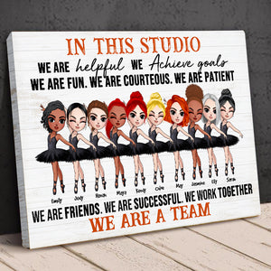 Personalized Ballerina Bestie Canvas Prints - In This Studio We Are A Team - Poster & Canvas - GoDuckee