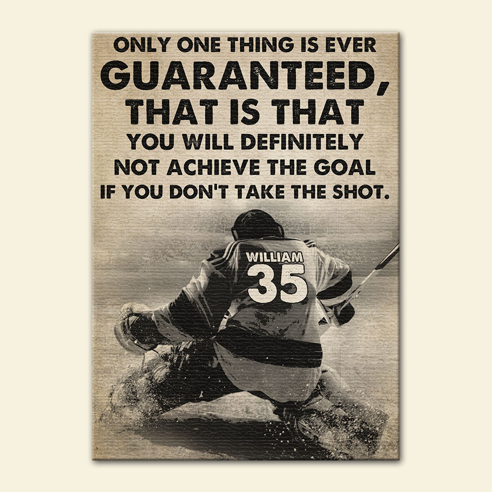 Personalized Ice Hockey Player Poster - If You Don’t Take The Shot - Poster & Canvas - GoDuckee