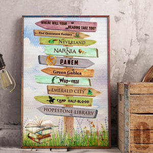 Personalized Book Titles Poster - Where Will Your Reading Take You? - Poster & Canvas - GoDuckee