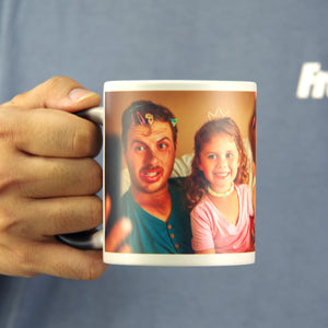 Funny Dad and Daughter Custom Photo Magic Mug Gift For Family - Magic Mug - GoDuckee