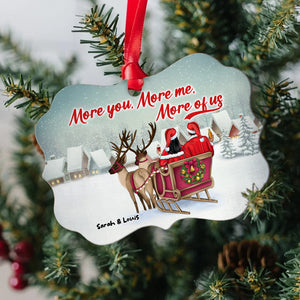 More You More Me More Of Us, Santa Couple Personalized Medallion Acrylic Ornament Christmas Gift - Ornament - GoDuckee