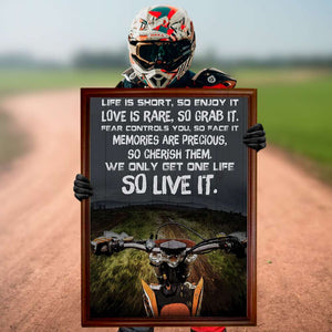 Motocross, Dirt Bike Poster - We Only Get One Life - Poster & Canvas - GoDuckee