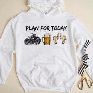Plan For Today Personalized Biker Shirt Gift For Biker - Shirts - GoDuckee