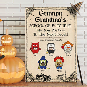 Personalized Grumpy Grandma Canvas Print, Take Your Practices to The Next Level, Little Kid Monsters - Poster & Canvas - GoDuckee