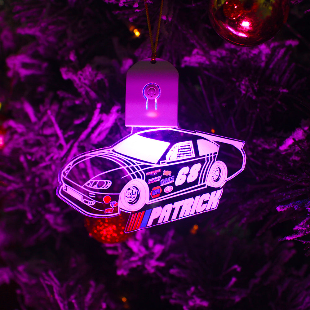 Personalized Led Acrylic Custom Shape Ornament, Christmas Gift For Racers - Ornament - GoDuckee