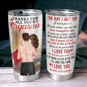 Will Love You Until I Die, Personalized Tumbler, Gift For Husband, Husband Carrying Wife Tumbler, Birthday Gift, Anniversary Gift - Tumbler Cup - GoDuckee