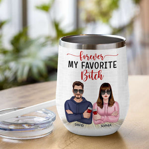 Congrats On Being My Wife, Couple Married Wine Tumbler - Wine Tumbler - GoDuckee