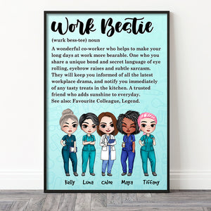 Personalized Nurse Bestie Poster - Work Besties Definition - Poster & Canvas - GoDuckee