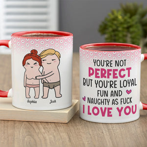 You're Not Perfect But You're Loyal Fun- Gift For Couples -Personalized Wine Tumbler- Funny Couple - Wine Tumbler - GoDuckee