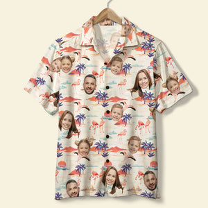 Custom Face Personalized Summer Hawaiian Shirt, Gift For Family - Hawaiian Shirts - GoDuckee