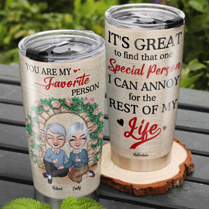 It's Great To Find That One Special Person I Can Annoy For The Rest Of My Life, Anniversary Couple Personalized Tumbler Gift - Tumbler Cup - GoDuckee