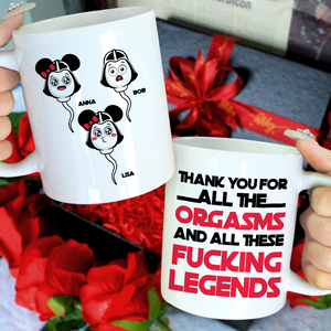Thank You For All The Orgasms Personalized Mug, Couple Gift - Coffee Mug - GoDuckee