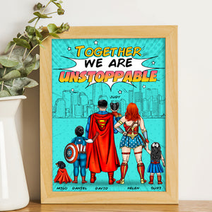 Family Together We Are Unstoppable - Personalized Canvas Print - Gift For Family - Poster & Canvas - GoDuckee